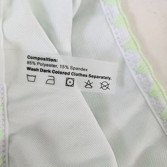 Zaful Womens Mint Green Bikini Set Sz 8 Adj Triangle Top Tie-Side Bottoms Sexy - Picture 9 of 9